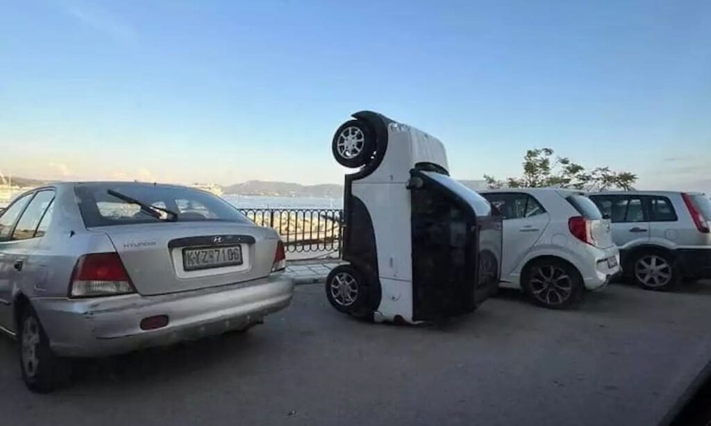 Το πιο περίεργο παρκάρισμα εντοπίστηκε στην Κέρκυρα – Πώς κατέληξε έτσι