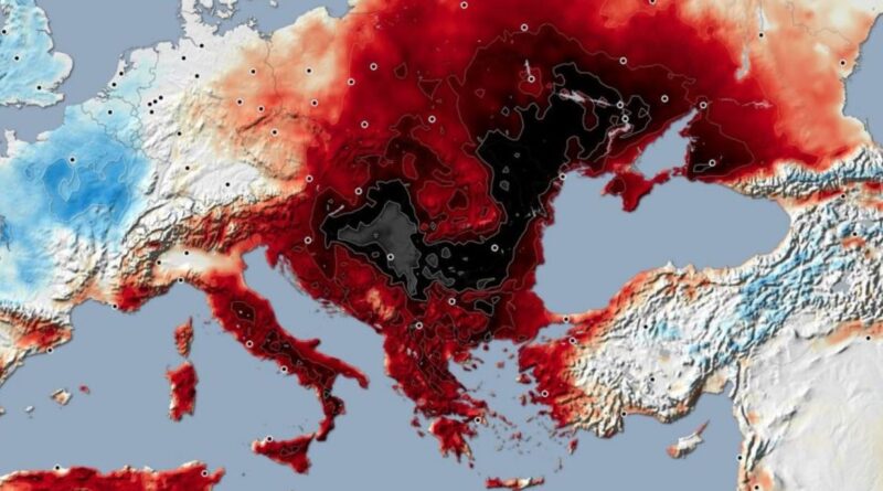 Τα χειρότερα έρχονται – Χάρτης «μαυρίζει» τα Βαλκάνια από τη ζέστη – Ρεκόρ θερμοκρασίας τις επόμενες 10 ημέρες